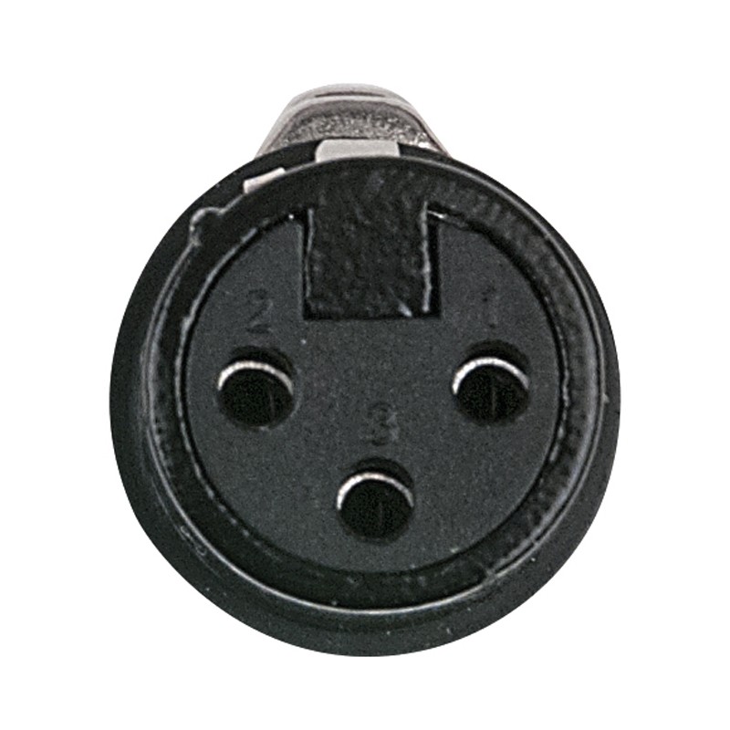 DAP Audio XLR 3P X-type female - Black end cap - Black Housing - 2