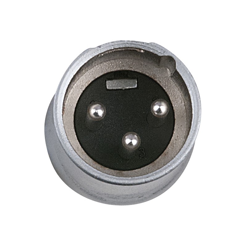 DAP Audio XLR 3P X-type, male - Black end cap - Nickel Housing - 2