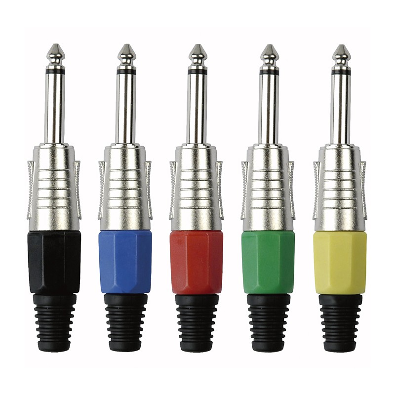 DAP Audio 6.3 mm Jack Plug Mono Nickel housing - Black end cap - 4