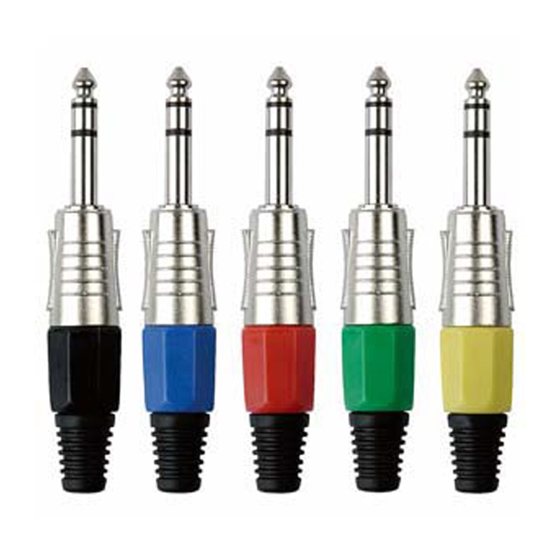 DAP Audio 6.3 mm Jack Plug Stereo Nickel housing - Black end cap - 2