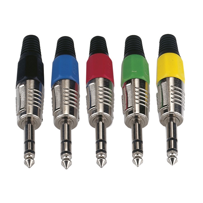 DAP Audio 6.3 mm Jack Plug Stereo Nickel housing - Black end cap - 3