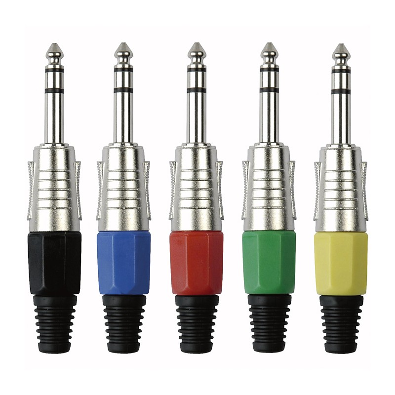 DAP Audio 6.3 mm Jack Plug Stereo Nickel housing - Black end cap - 4