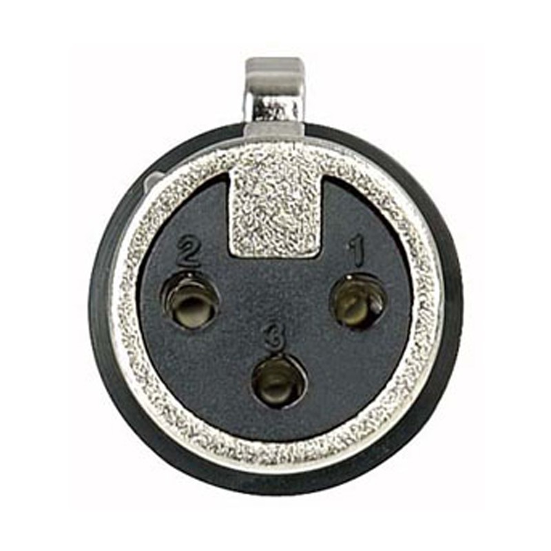 DAP Audio XLR 3P Connector, female, Nickel housing - Black - 3