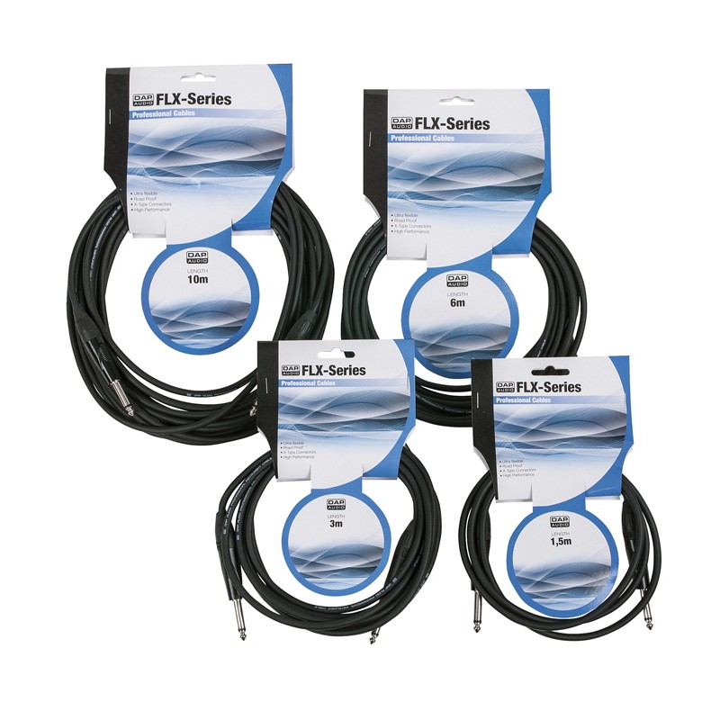 DAP Audio FLX05 - unbal. Jack mono to Jack mono X-type - 10 m - 3