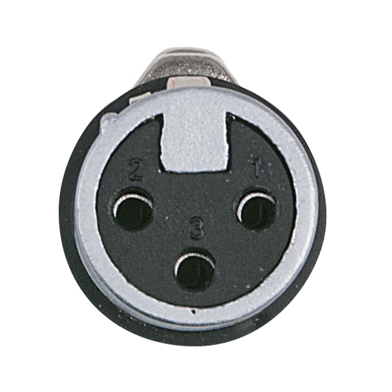 DAP Audio XLR 3P X-type female - Black end cap - Nickel Housing - 2