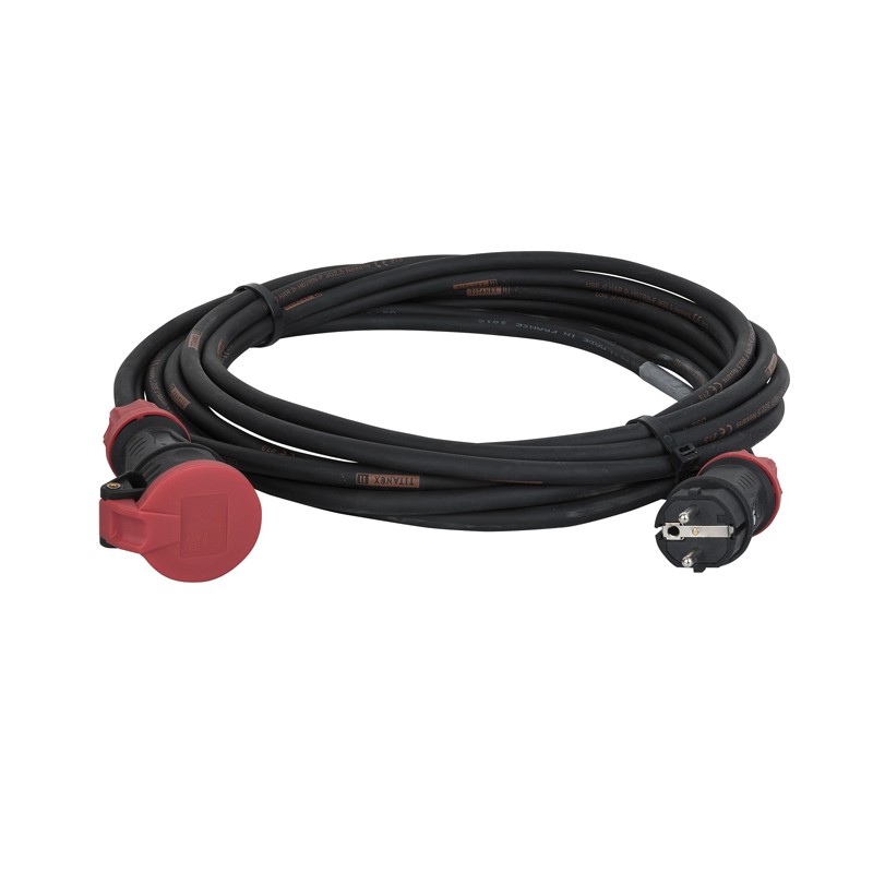 DAP Audio Extension Cable Schuko/Schuko Titanex with PCE 3x 2.5 mm2 - 5 m - 1