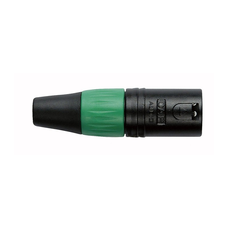 DAP Audio XLR 3P Connector, male, black housing - Green - 1