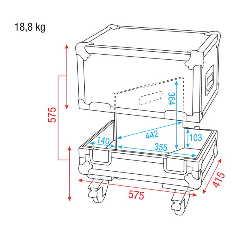 DAP Audio Case for 2 x M10 monitor - 4