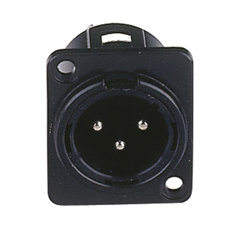 DAP Audio XLR 3P Chassis, male - Black - 1