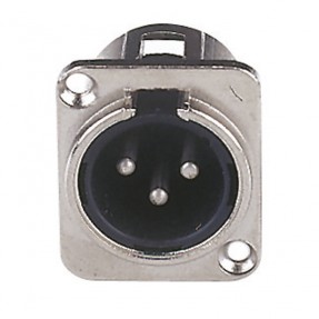 DAP Audio XLR 3P Chassis, male - Nickel - 1