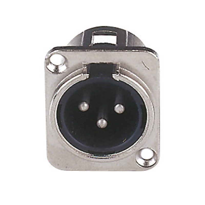 DAP Audio XLR 3P Chassis, male - Nickel - 1