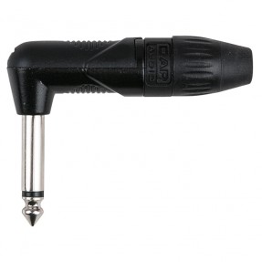 DAP Audio 6.3 mm Right-angle Jack X-type Mono Black housing - Black end cap - 1