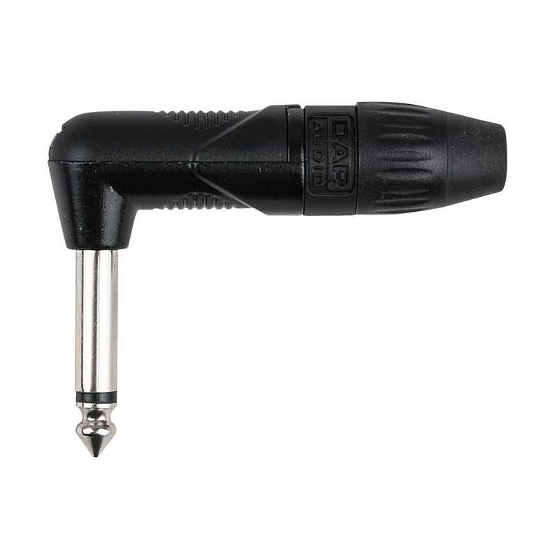 DAP Audio 6.3 mm Right-angle Jack X-type Mono Black housing - Black end cap - 1