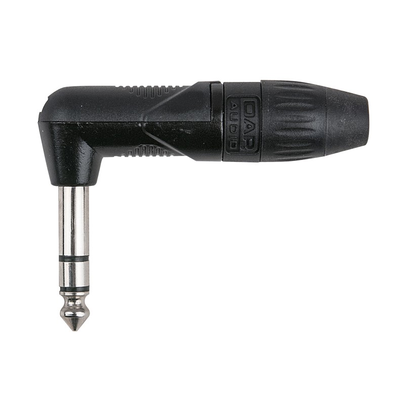 DAP Audio 6.3 mm Right-angle Jack X-type Stereo Black housing - Black end cap - 1