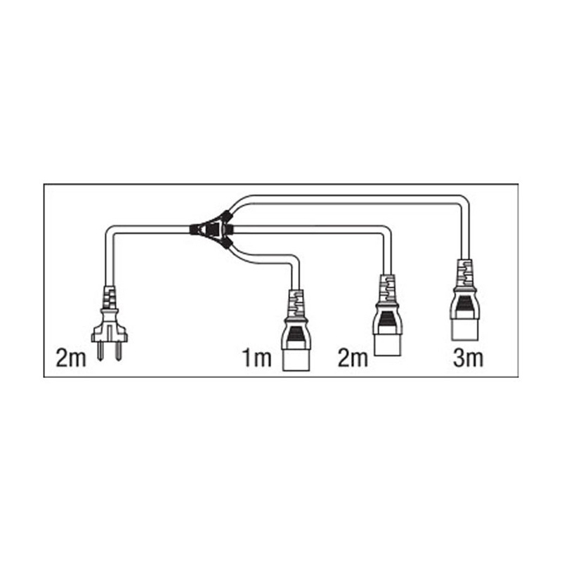 DAP Audio Schuko to IEC Splitter 3-way MKII - 2