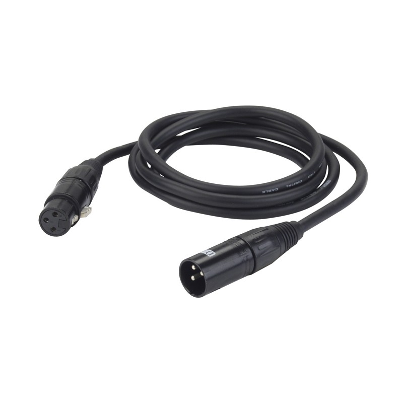 DAP Audio FL09 - DMX/AES-EBU XLR/M 3P to XLR/F 3P - 1,5 m - 1