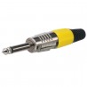 DAP Audio 6.3 mm Jack Plug Mono Nickel housing - Yellow end cap - 3