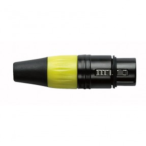 DAP Audio XLR 3P Connector, female, black housing - Yellow - 1