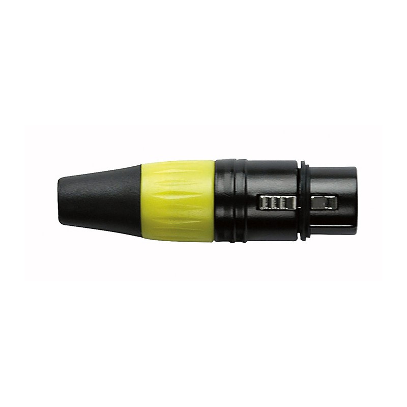 DAP Audio XLR 3P Connector, female, black housing - Yellow - 1