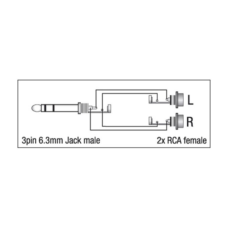 DAP Audio XGA18 - Jack/M stereo to 2x RCA/F - 2