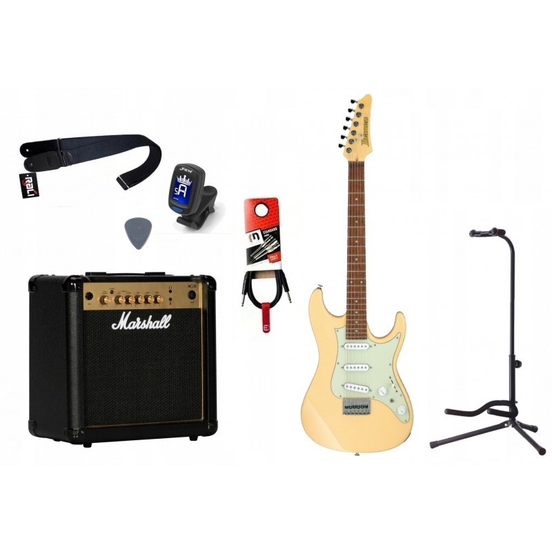 Gitara Elektryczna + Wzmacniacz 15W Kabel Zestaw 728 - 1