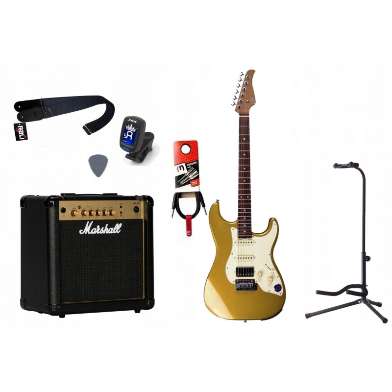 Gitara Elektryczna + Wzmacniacz 15W Kabel Zestaw 730 - 1