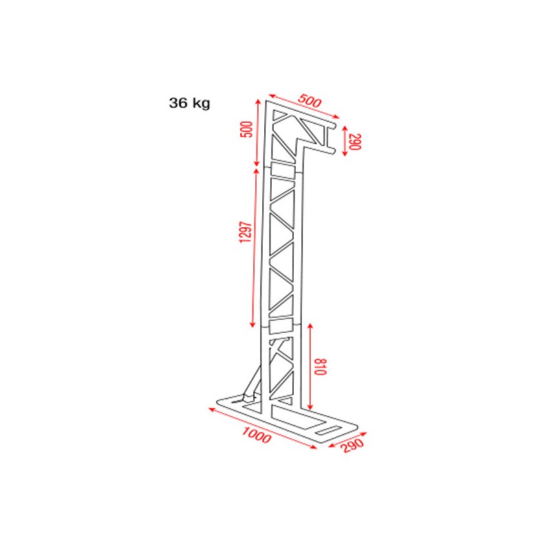 Showgear Mobile DJ Truss Stand - 4