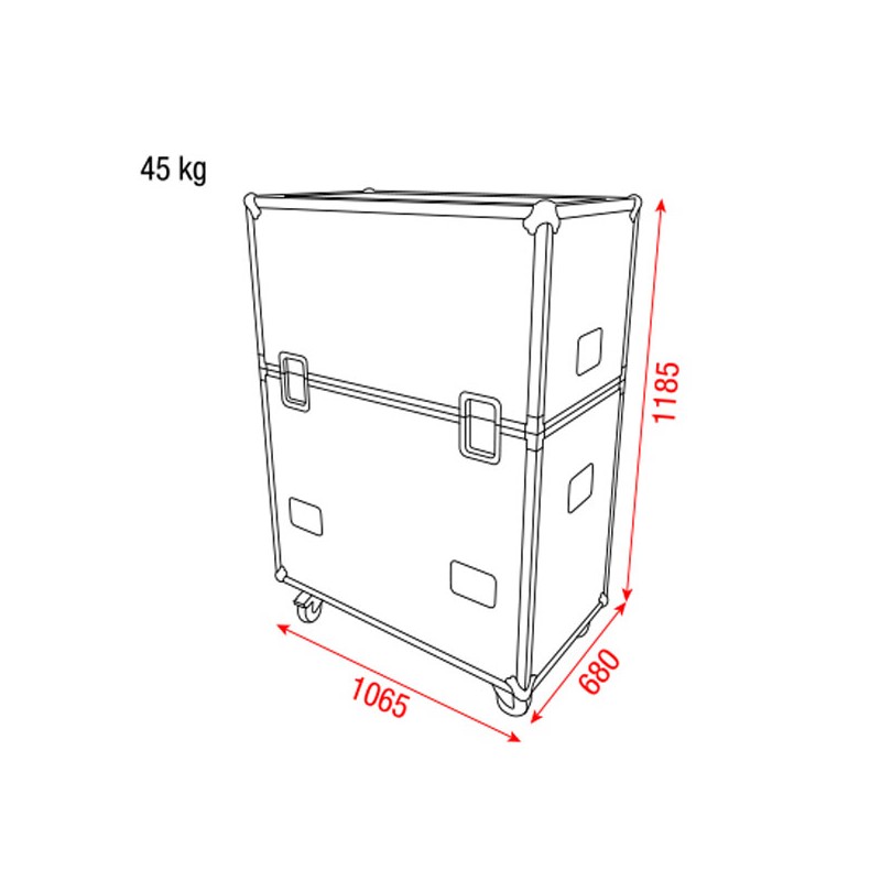 Showgear Case for 6 x Mammoth Stage 1 x 1 m - 3