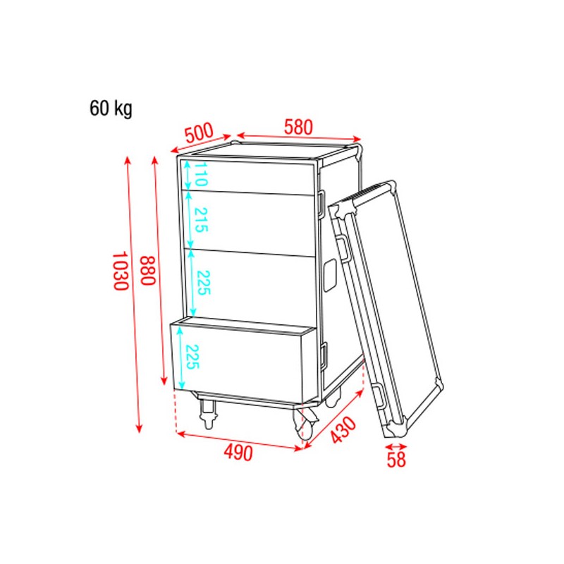 Showgear Drawer Case 16U - 7