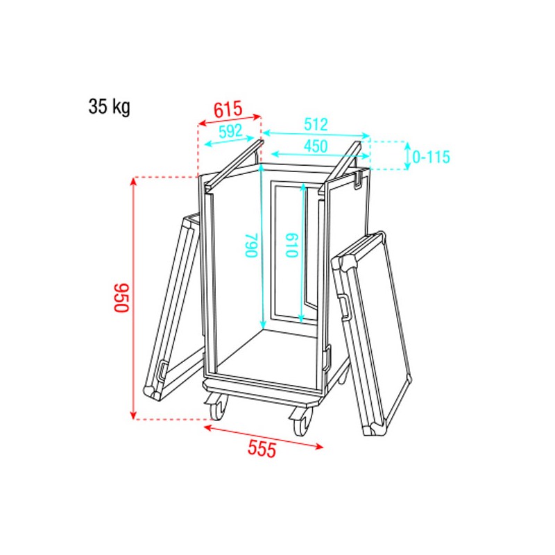 Showgear Combi Case - 16 + 14U - 3