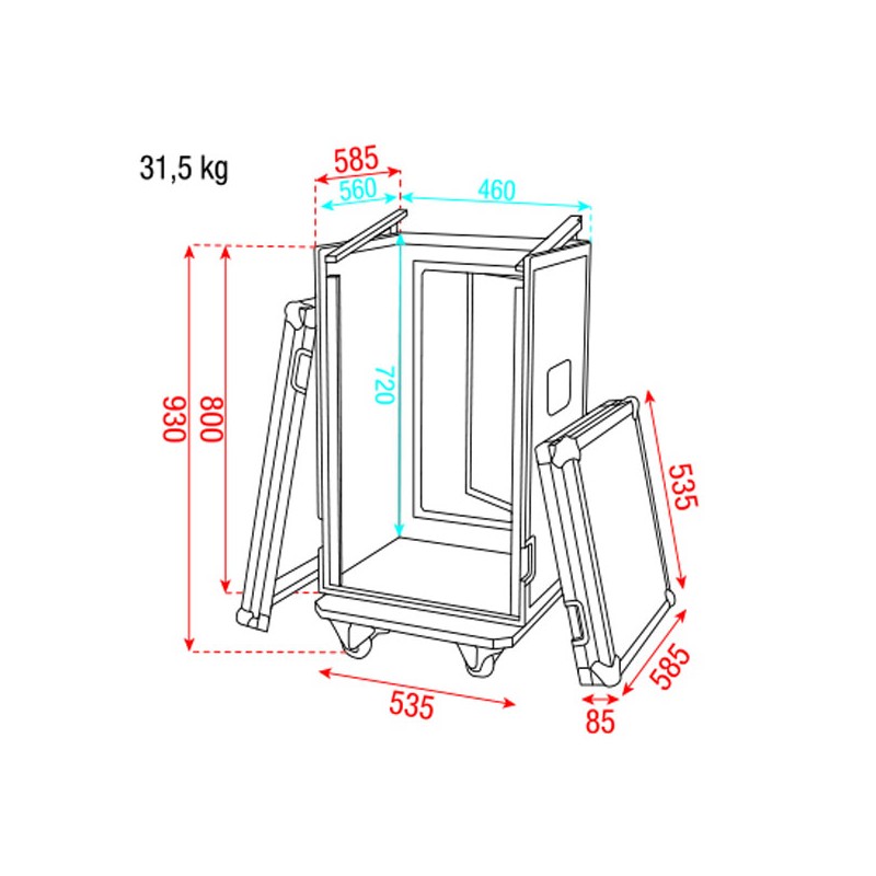 Showgear Combi Case - 16U + 10U - 2