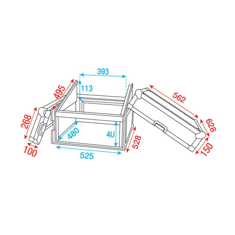 Showgear Combi Case - 4U + 10U - 3