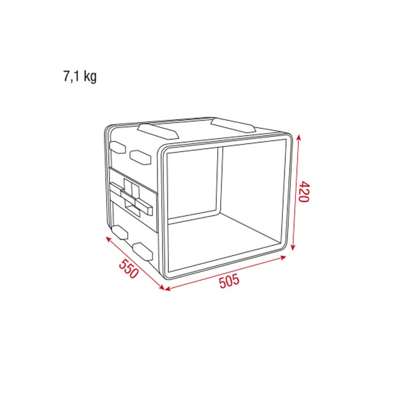Showgear Double Door Case - 8U, ABS - 2