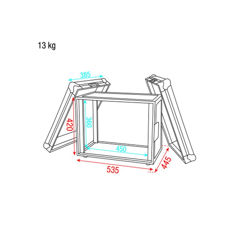 Showgear Compact Effect Case - 8U - 3