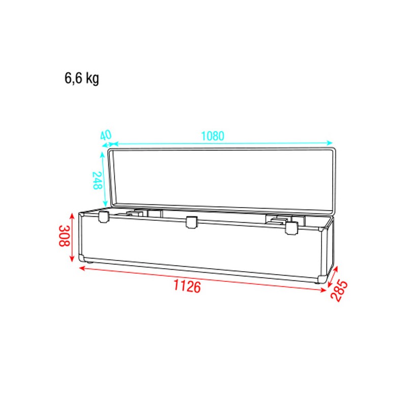 Showgear Case for 4 x LED Bar - 4