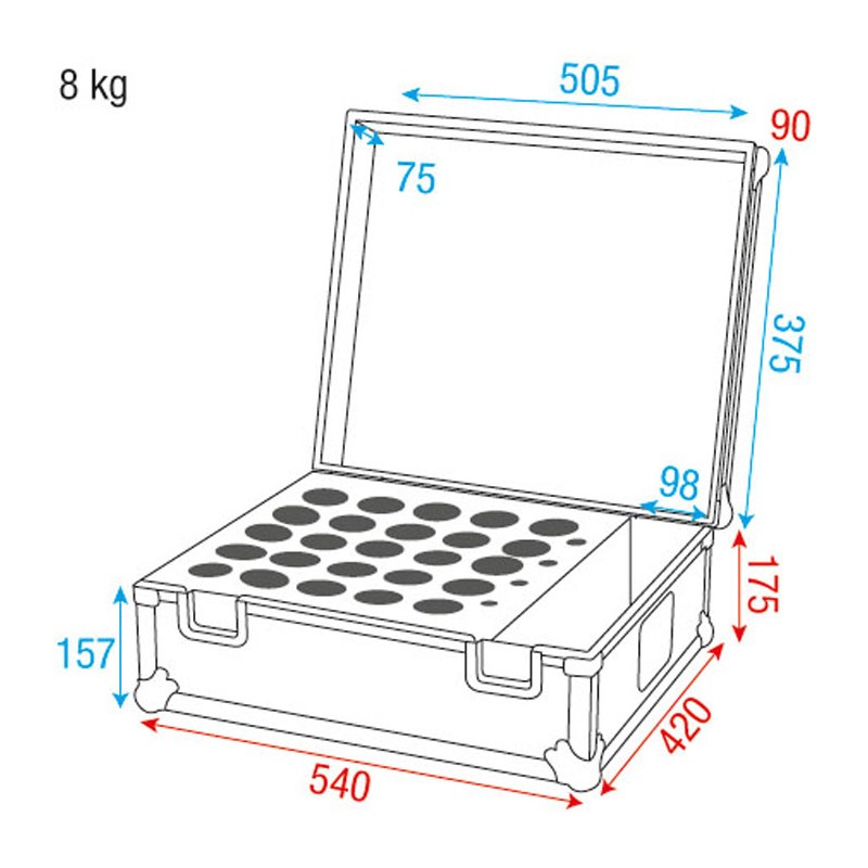 Showgear Pro Case for 25 mics - 3