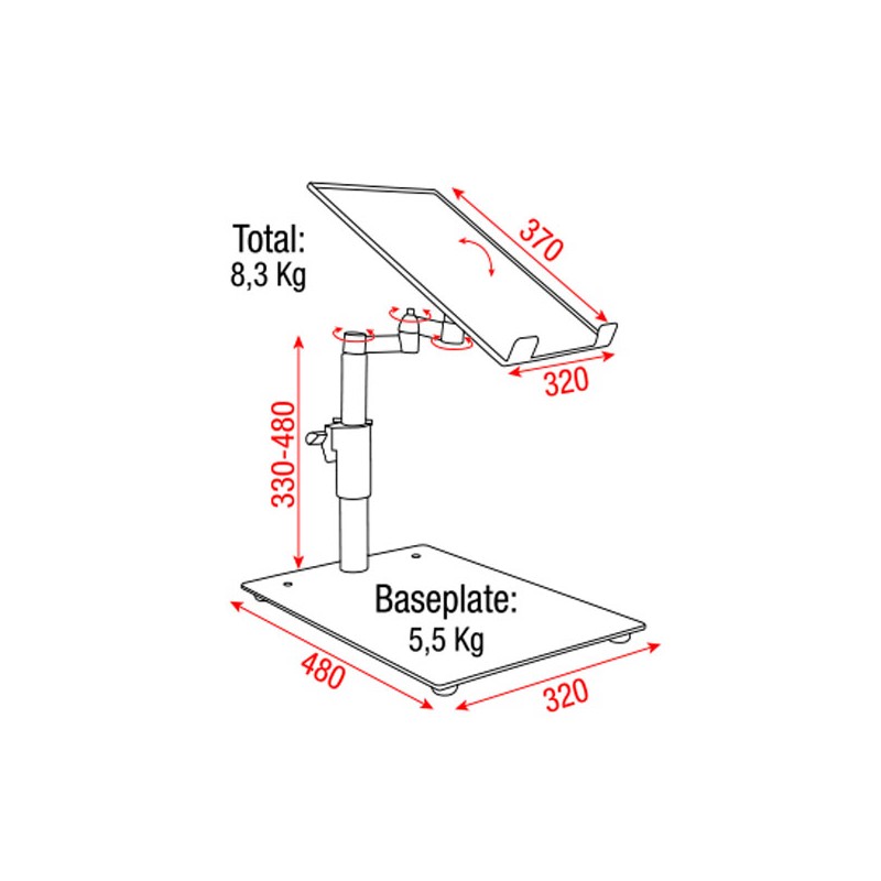 Showgear DJ Player Stand - 3