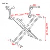 Showgear Keyboard Stand Double Layer MKII - 2