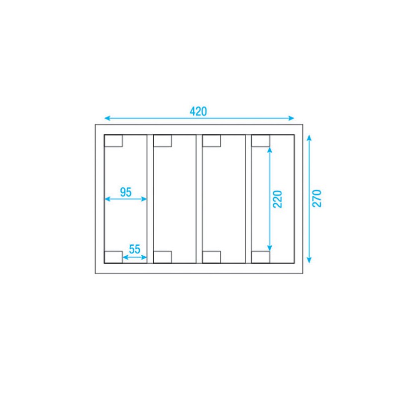 Showgear Case for 4 x Flat Par - 5