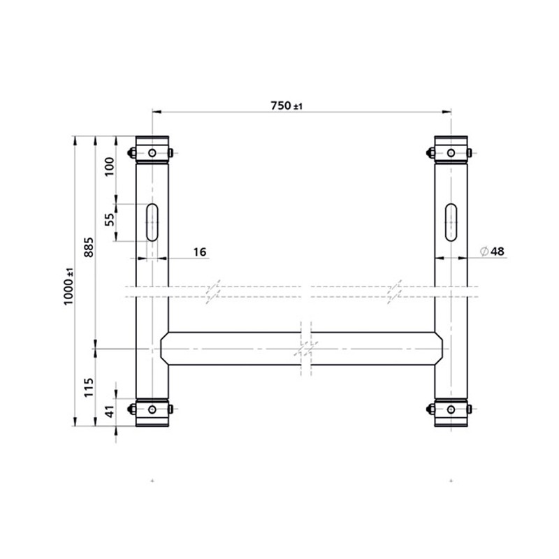 Showgear H-Downrigger - F Truss - Black - 2