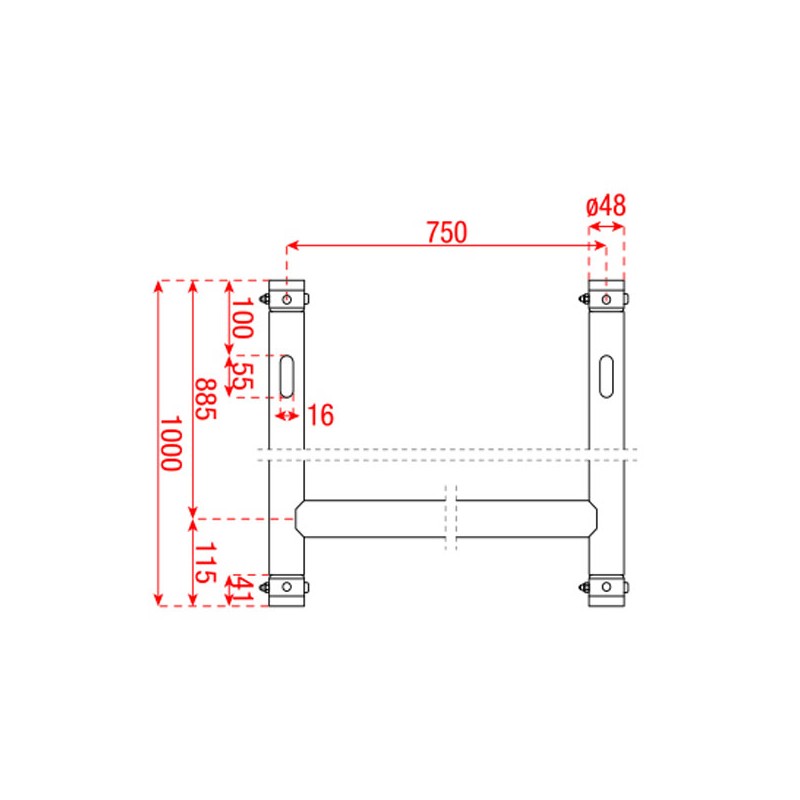 Showgear H-Downrigger - F Truss - Black - 3