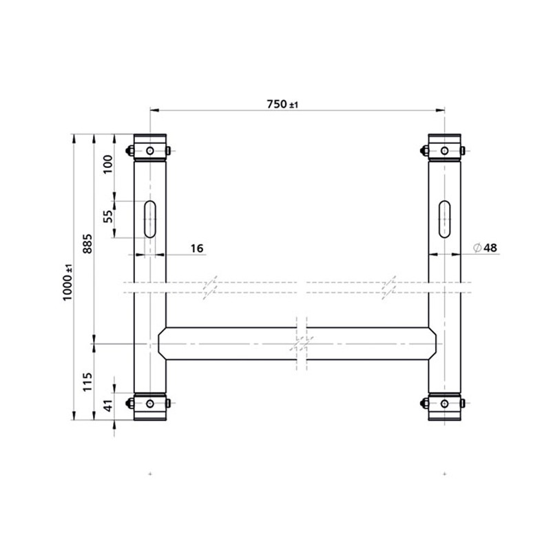 Showgear H-Downrigger - G Truss - Black - 2