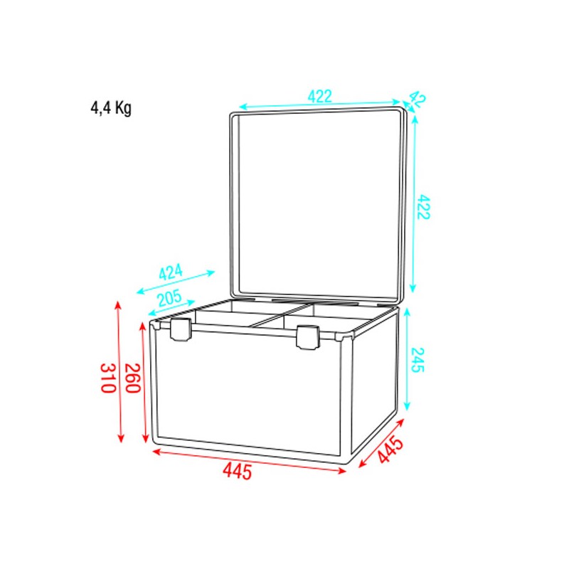 Showgear Case for 4 x LED Par 56 - 4