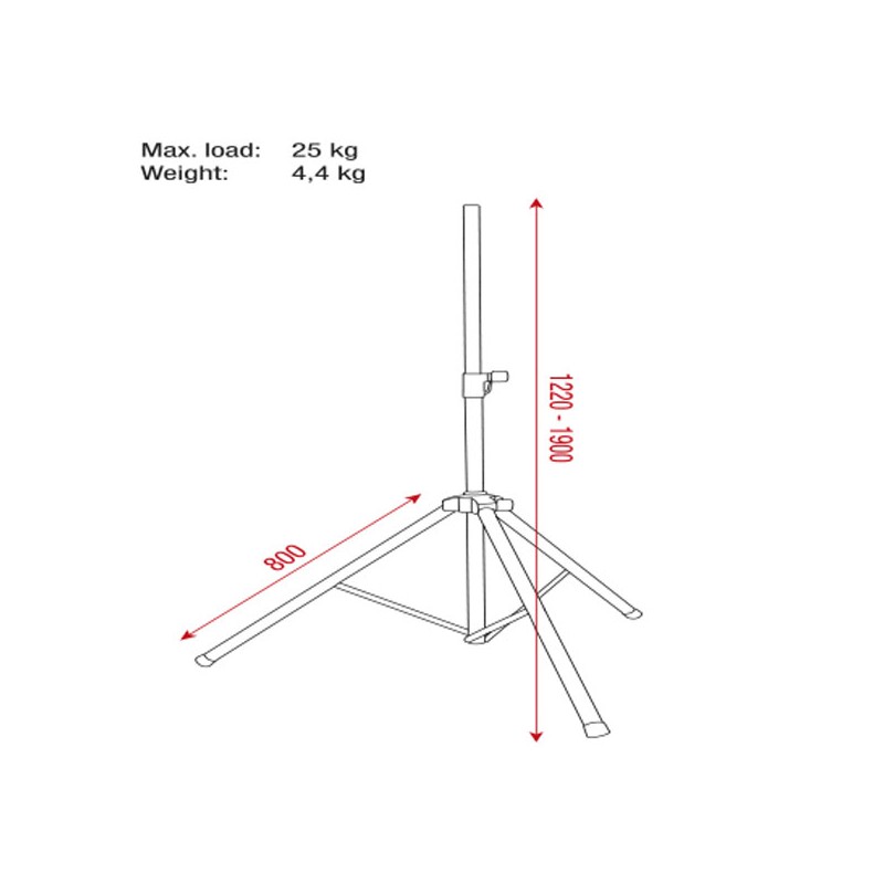 Showgear Speaker Stand Set - Incl. Carrying Bag - 3