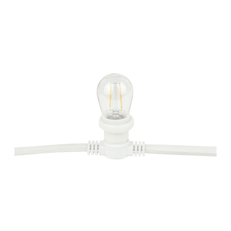 Showgear Festoon Light E27 - 100 cm spacing - white - 20 m - 2