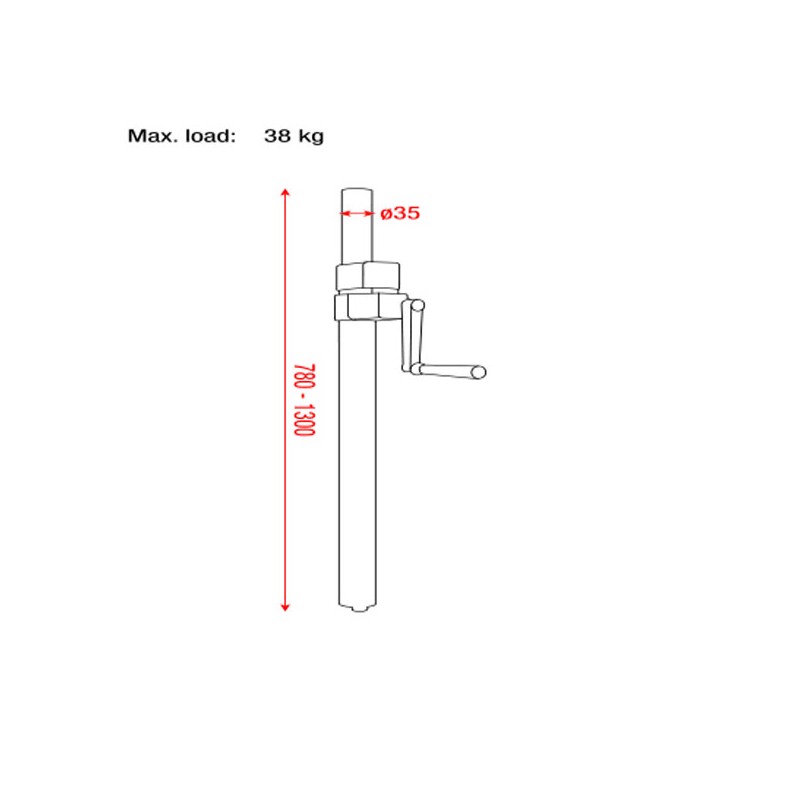 Showgear Windup Speaker Stand - 2