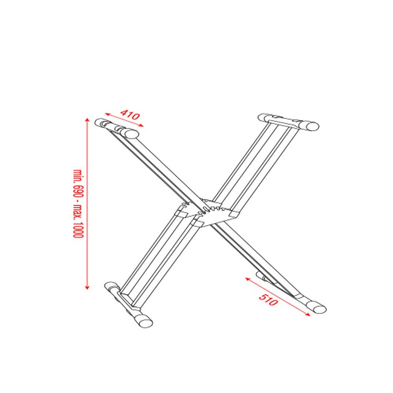 Showgear Keyboard Stand - Double Frame - 2