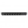 Showgear 19" 1U Socketstrip 7 With powerCON input - 2