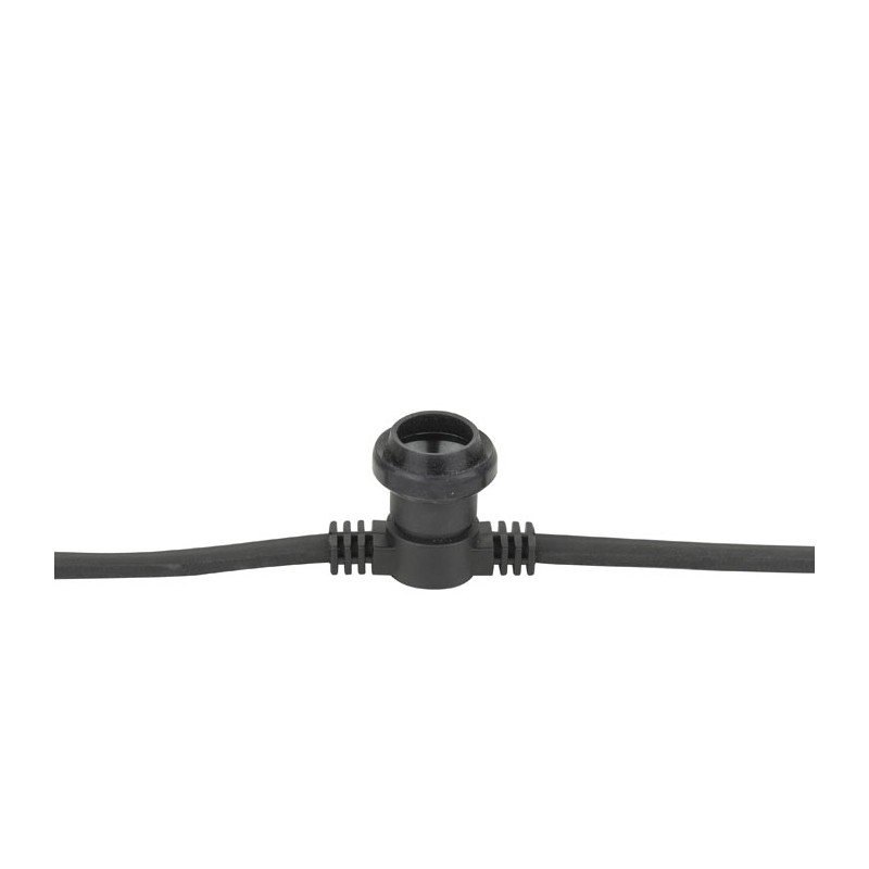 Showgear Festoon Light E27 - 100 cm spacing - black - 10 m - 3