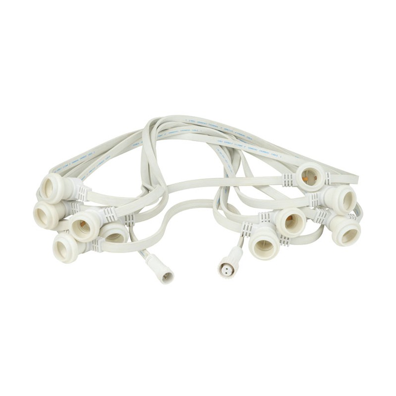 Showgear Festoon Light E27 - 100 cm spacing - white - 10 m - 1